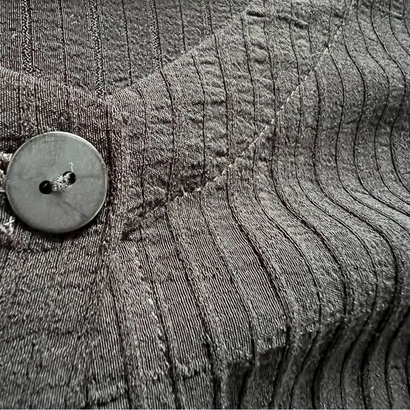 Eileen Fisher One Button Cardigan Open Blouse Black Long Sleeves Women's size S - Picture 4 of 8